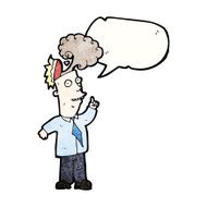 cartoon man with steam coming out of head N2