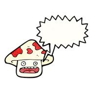 magic mushroom character with speech bubble N4