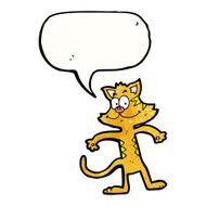 cartoon cat with speech bubble N113