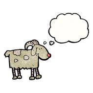 cartoon goat with though bubble N2