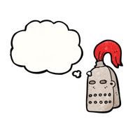 cartoon helmet with thought bubble N2