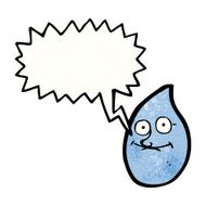 cartoon excited rain drop N2