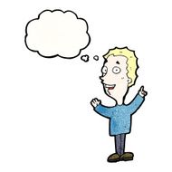 cartoon boy with idea N95