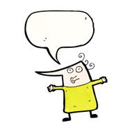cartoon woman with speech bubble N67