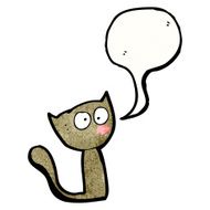 cartoon cat with speech bubble N114
