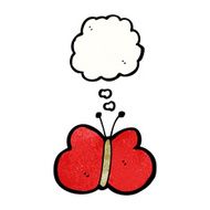 cartoon butterfly with thought bubble N6