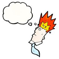 cartoon man with exploding head N17