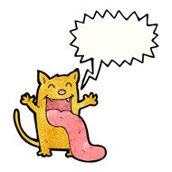 cartoon cat with speech bubble N115