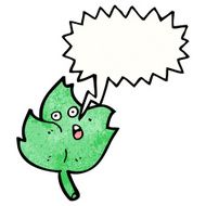 cartoon leaf with speech bubble N21