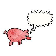 cartoon squealing pig N4