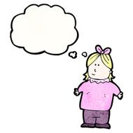 fat woman with thought bubble cartoon N2