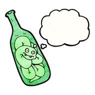 cartoon snake in bottle N11