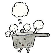 steaming hot pan cartoon N2