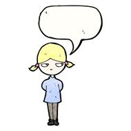 cartoon annoyed girl N29