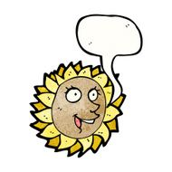 cartoon talking sunflower N2