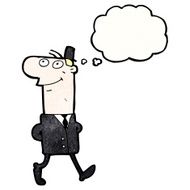 cartoon businessman walking to work N24