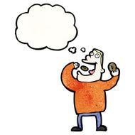 cartoon man eating donuts N4