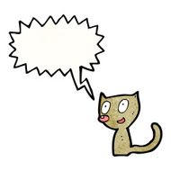 cartoon cat with speech bubble N116