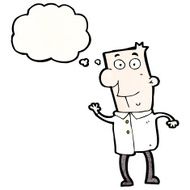 cartoon waving man N83