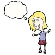 cartoon excited woman N150