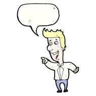 cartoon man pointing and laughing N43