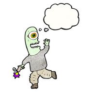 cartoon spaceman with ray gun N2