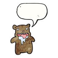 cartoon drooling bear N2