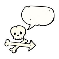 skull and crossbones arrow symbol N3