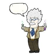 cartoon genius scientist N26