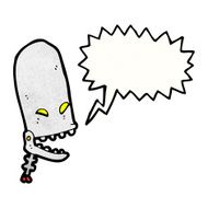 spooky robot head cartoon N4