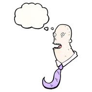 cartoon shocked bald man