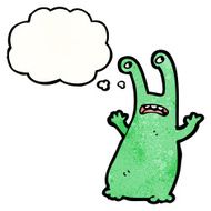 cartoon space alien N81