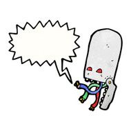 spooky robot head cartoon N5