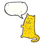 funny cartoon cat with speech bubble N32