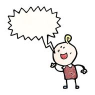 cartoon boy calling out N2