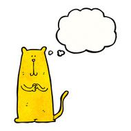 cartoon cat with thought bubble N131