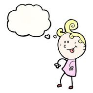 cartoon funny doodle woman N2