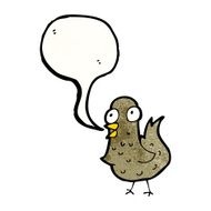 cartoon bird singing N17