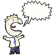 shouting man cartoon N17