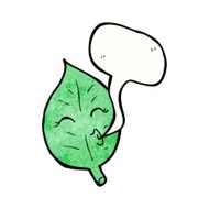 cartoon leaf with speech bubble N24