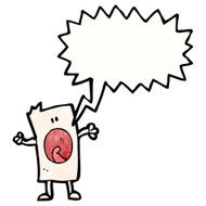 cartoon block head man N4