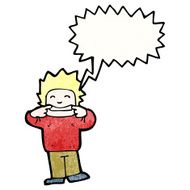 cartoon boy pulling face N3