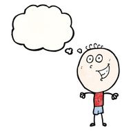 cartoon grinning boy N18