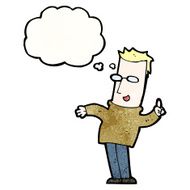 cartoon man with idea N189