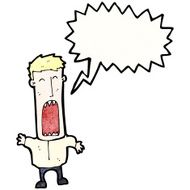 cartoon shouting man N49