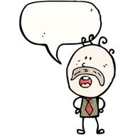 cartoon mustache man N33