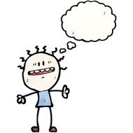 cartoon nervous doodle man N4
