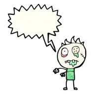 cartoon zombie doodle boy N2