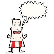 cartoon embarrased man in underwear N4