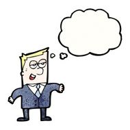 cartoon smug businessman N2